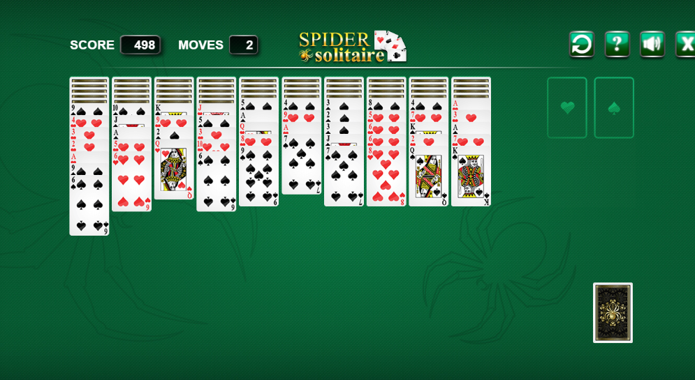 スパイダー ソリティア ゲーム画面5