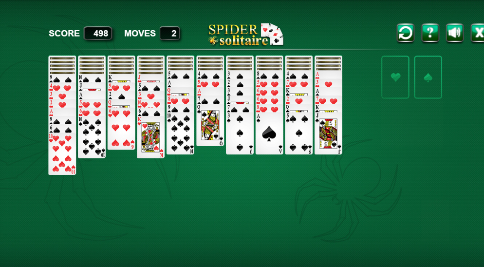 スパイダー ソリティア ゲーム画面6